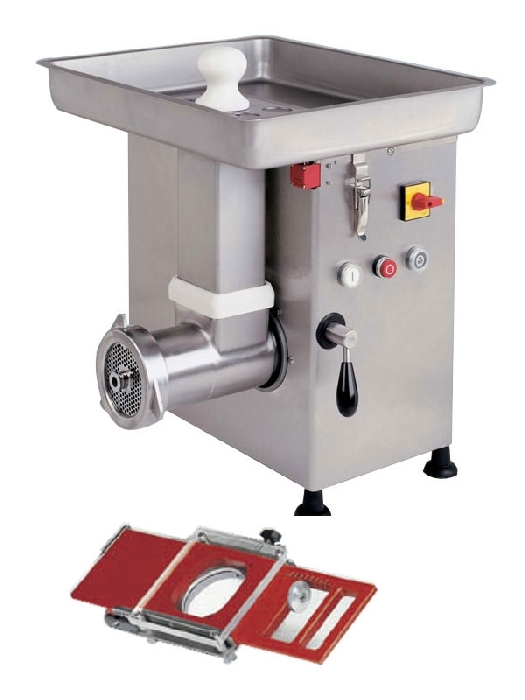 stainless steel meat mincer with table and Semi-automatic ...